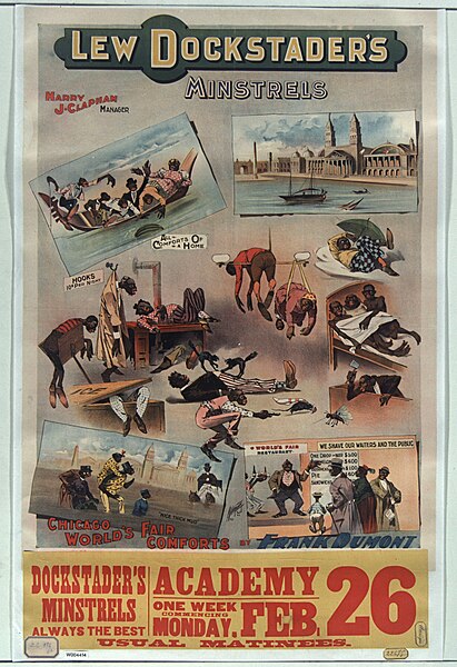 File:Lew Dockstader's Minstrels. affiche, non identifié.jpg