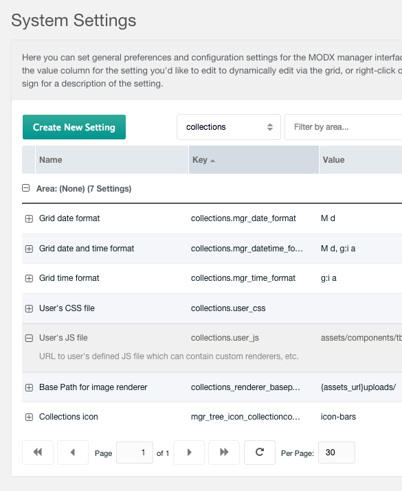 Collections View Options