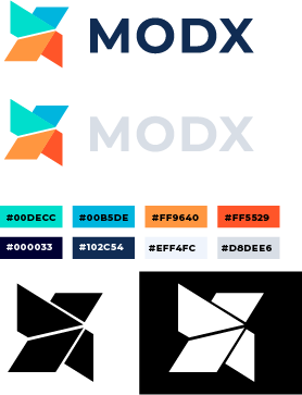MODX logos and color palette for downloads